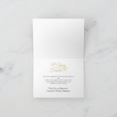 50e Anniversaire Monogramme Cœurs Or Merci (Intérieur)