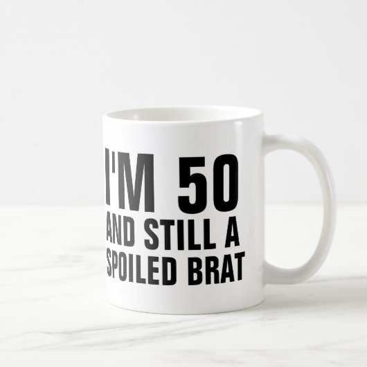 50E ANNIVERSAIRE MUGS DE CAFÉ FUNNY, BRAT (Droite)