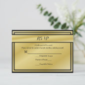 50e anniversaire Noir et or RSVP pour Buffet (Debout devant)