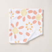 50e anniversaire Orange Funny Aquarelle Floral (Gant de toilette)