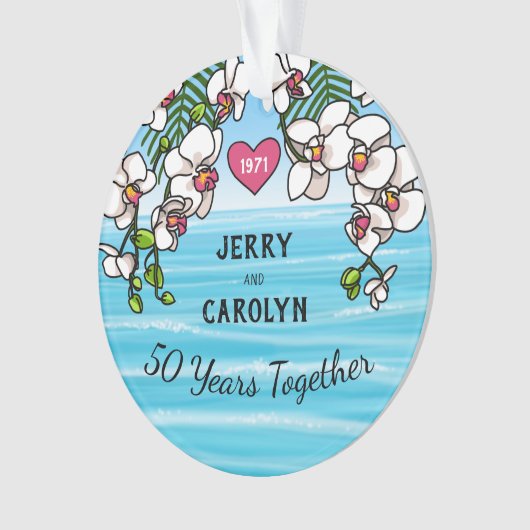 50e anniversaire Orchidées de plage tropicale (devant)