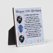 50e anniversaire Papa Poem Plaque (Recto)