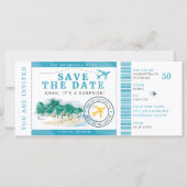 50e Anniversaire Passe d'embarquement Invitation (Devant)