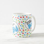 50e anniversaire Personnalisé Festive Colorful Mug (Devant droit)
