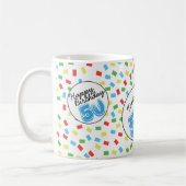 50e anniversaire Personnalisé Festive Colorful Mug (Gauche)