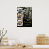 50e anniversaire Photo Collage Affiche de bienvenu (Cuisine)