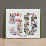 50e anniversaire Photo Collage Numéro 50 personnal<br><div class="desc">Créez votre propre toile photo personnalisée pour un 50e anniversaire. Ce collage photo soigné est en forme de numéro 50 sur un arrière - plan blanc avec des bordures vert forêt. Le collage peut contenir jusqu'à 17 photos différentes et le modèle est prêt pour vous à ajouter vos photos préférées...</div>
