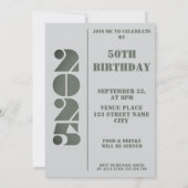 50e anniversaire photo de fête née 1975 Invitation (Dos)