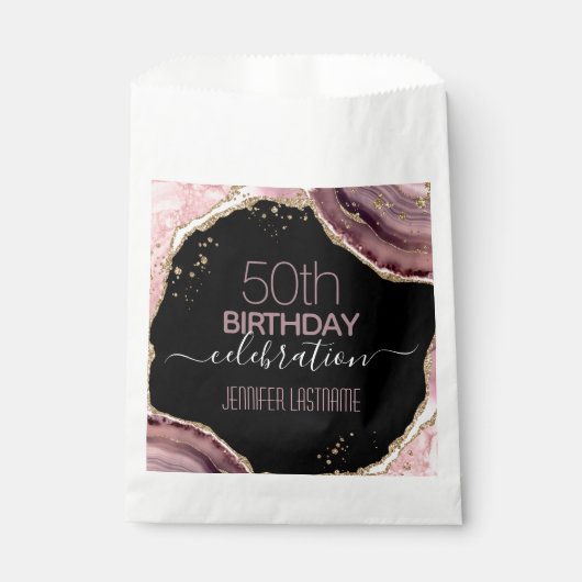 50e Anniversaire Pierres de fête et Sacs Gold Favo (Devant)