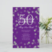 50e Anniversaire Programme Confetti Argent Menu Pu (Debout devant)