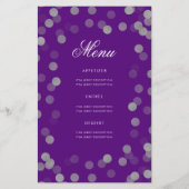 50e Anniversaire Programme Confetti Argent Menu Pu (Dos)