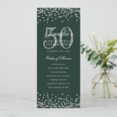 50e Anniversaire Programme Confetti Argent Menu Ve (Debout devant)