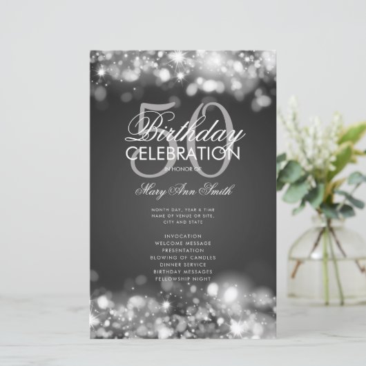 50e anniversaire Programme Glam Lights Silver avec (Debout devant)