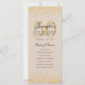 50e Anniversaire Programme Gold Confetti Menu Cham (Devant)