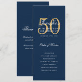 50e Anniversaire Programme Gold Marine Blue Merci (Devant / Derrière)