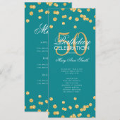 50e Anniversaire Programme Gold Parties scintillan (Devant / Derrière)