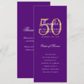 50e Anniversaire Programme Gold Purple Merci (Devant / Derrière)