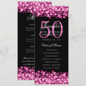 50e Anniversaire Programme Hot Pink Menu+Merci U (Devant / Derrière)