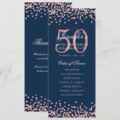 50e Anniversaire Programme Remerciements U Rose Go (Devant / Derrière)