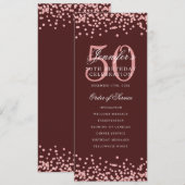 50e Anniversaire Programme Rose Gold Bourgogne Con (Devant / Derrière)