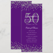 50e Anniversaire Programme Silver Purple Confetti (Devant / Derrière)