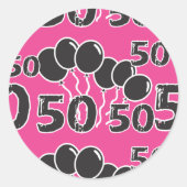 50e anniversaire ROSE et NOIR - Stickers 50 ans (Devant)