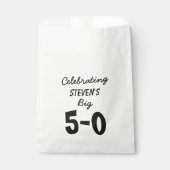 50e anniversaire Sacs de favoris personnalisés (Devant)