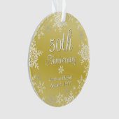 50e anniversaire Snowflakes Mariage d'or personnal (devant)