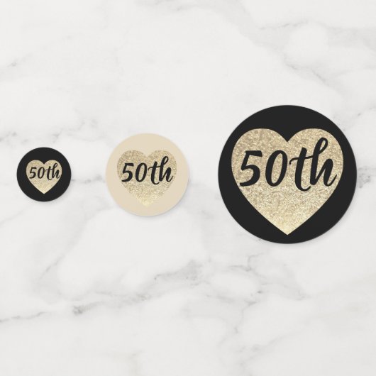 50e anniversaire table confetti (Derrière)