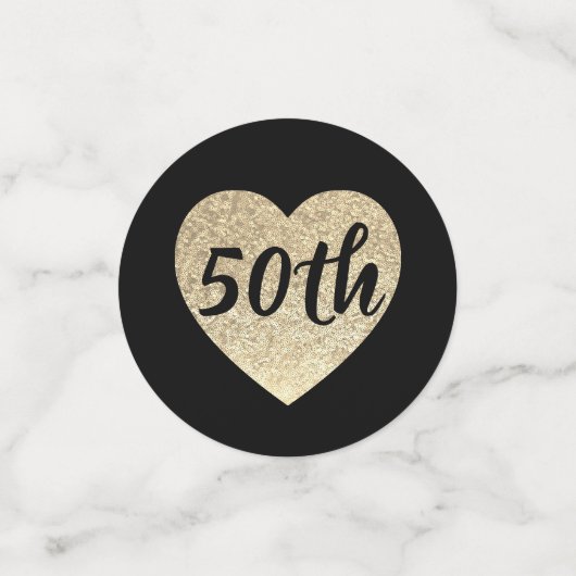50e anniversaire table confetti (Petit recto)