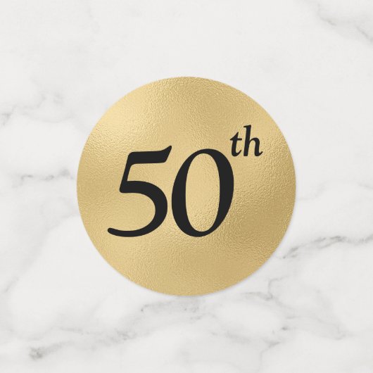 50e anniversaire Table de photos Confetti (Petit recto)