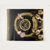 50e anniversaire Tapisserie Parties scintillant or (Devant (Horizontal))