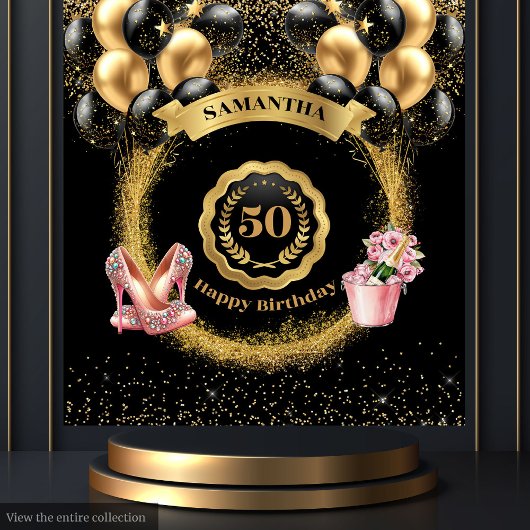 50e anniversaire Tapisserie Parties scintillant or
