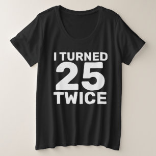50E ANNIVERSAIRE TORT 25 DEUX T-SHIRTS