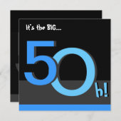 50e Big 5Oh! Invitation à la fête d'anniversaire - (Devant / Derrière)