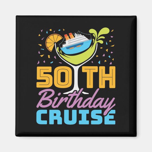 50e Birthday Cruise Magneet (Voorkant)