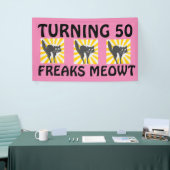 50E BIRTHDAY FUNNY CAT BANNER (Beurs)