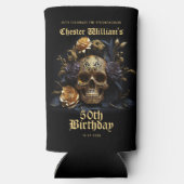 50E BIRTHDAY GOLD SKULL ROOS HALLOWEEN PARTIJ (Achterkant)