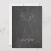 50E BIRTHDAY PARTY CHALKBOARD SURPRISE INVITE KAART (Achterkant)