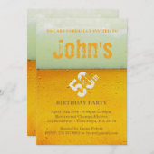 50e, Birthday Party Man, uitnodiging voor vers bie (Voorkant / Achterkant)