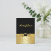 50e Black Gold Floral Scrolls Enclosure Kaart (Staand voorkant)