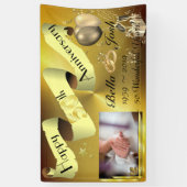 50e bruiloft Happy Jubileum Banner met foto (Verticaal)