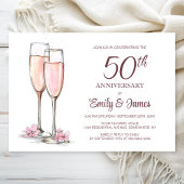 50e bruiloft Jubileum Champagne Kaart