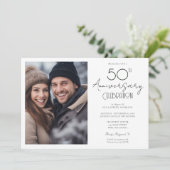50e bruiloft Jubileum enkele foto Kaart (Staand voorkant)