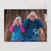 50e bruiloft Jubileum foto Opslaan van de datum Aankondigingskaart (Voorkant)