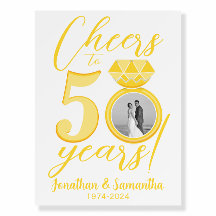 50e bruiloft Jubileum fotosjabloon