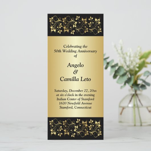 50e bruiloft Jubileum Gelofte Vernieuwing Programm Programma (Staand voorkant)