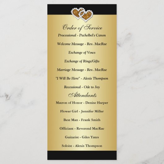 50e bruiloft Jubileum Gelofte Vernieuwing Programm Programma (Achterkant)