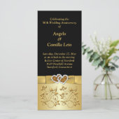 50e bruiloft Jubileum Gelofte Vernieuwing Programm Programma (Staand voorkant)