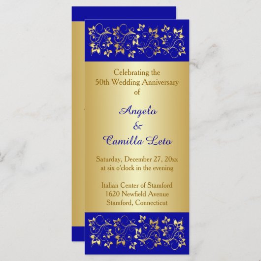 50e bruiloft Jubileum Gelofte Vernieuwing Programm Programma (Voorkant / Achterkant)